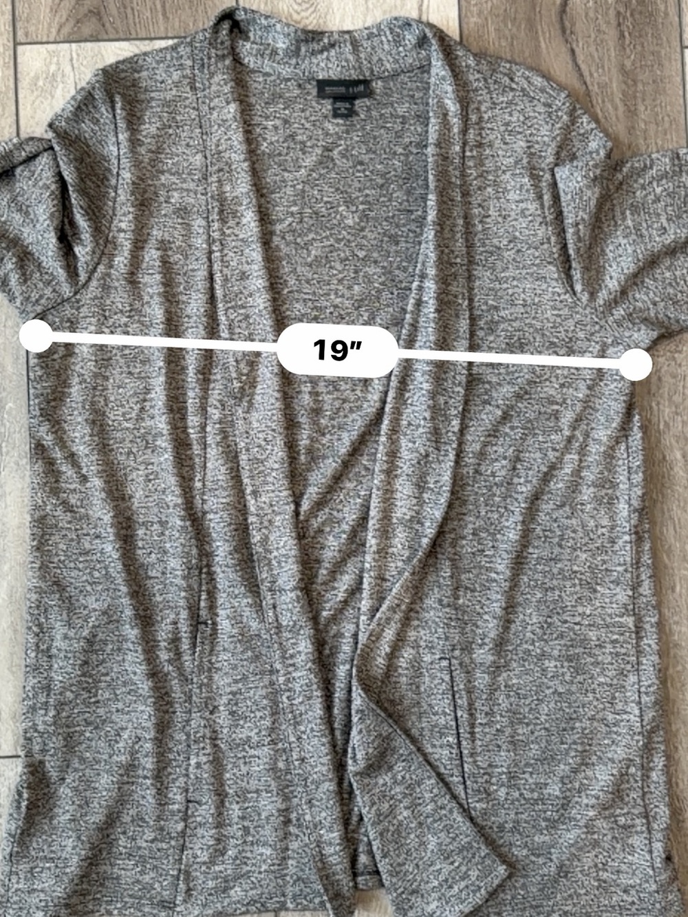 J. Jill- Wearever Collection-Classic Lightweight Gray Open-Front Cardigan - Picture 5 of 7